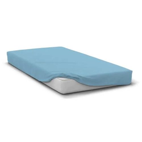 Drap Housse - Home Linge Passion - Hp72123 - Microfibre 82 G - 140 X 190 Cm - Bonnet 30 Cm - Bleu Ciel