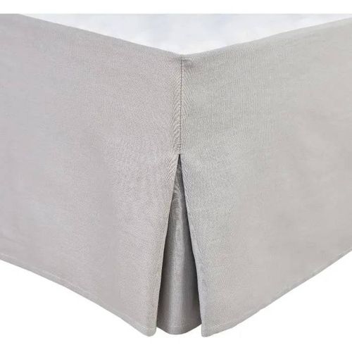 Cache Sommier - Home Linge Passion - 180 X 200 Cm + 30 Cm - Gris Clair