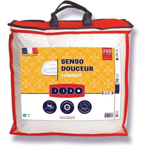 Dodo - Couette Tempérée 350 G/M² - Senso Douceur - 240 X 260 Cm - Blanc