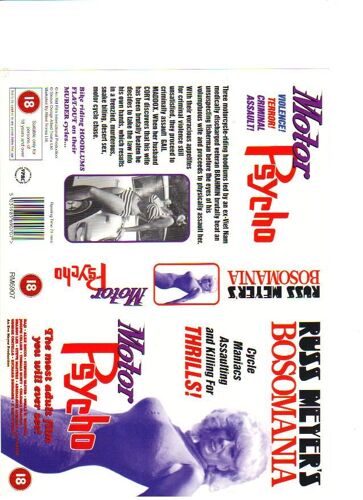 Jaquette Vhs Motor Psycho Russ Meyer