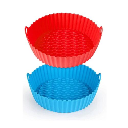 Doublures de friteuse à Air en Silicone, 2 pièces, réutilisables, panier de friteuse à Air résistant à la chaleur, Inserts A