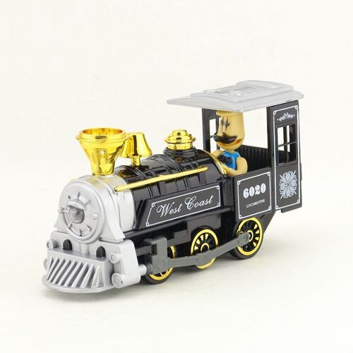 1:60 En Alliage Classique Train À Vapeur Modèle Simulation Sonore Et Lumineuse Train Jouet, Cadeaux Pour Enfants, Livraison Gratuite