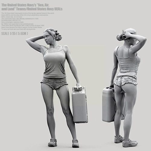 Véhicule Tout Terrain Américain, Conducteur Féminin, En Résine, Soldat-C 1/35 I9o7, A-19713