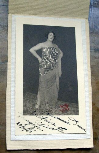 Photo Dédicacée Studui Witt 1928.