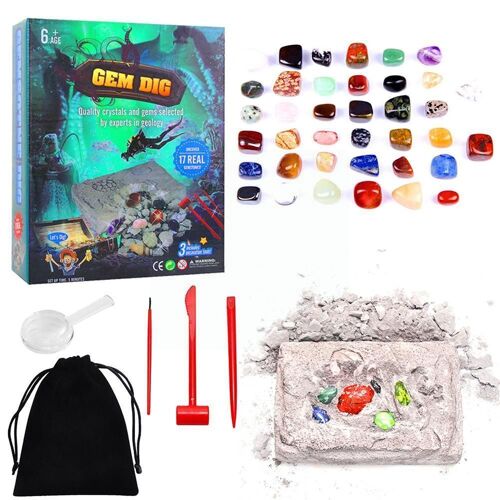 Jouets De Minage En Cristal, Trésors De Pirate, Jouets D'astronomie, Jeu Minéral Pour Garçons Et Filles, Jouet D'éducation Technologique P9i5