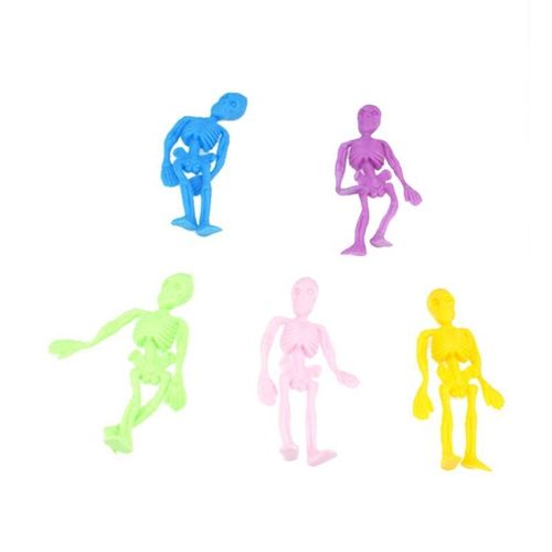 Poupée Tpr Squelette Zombie Pour Enfants, Jouet Élastique, Doux, Non Toxique, Anti-Stress, Modèle Amusant, 5 Pièces/Ensemble