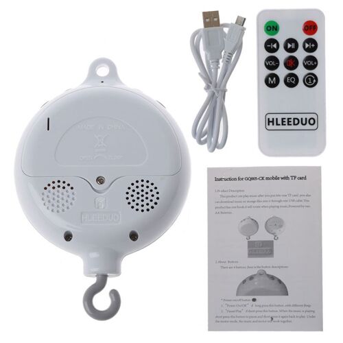 Cloche De Lit Pour Bébé, 35 Chansons, Support De Carte Tf, Boîte À Musique Avec Télécommande, Jouet De Berceau Mobile