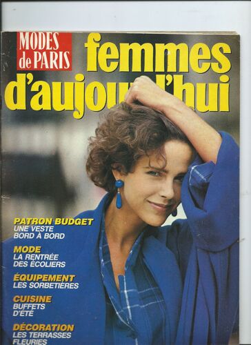 Modes De Paris Femmes D' Aujourd'hui  31/07/1984 Annie Girardot, Véronique Jannot, Michèle Audon, Karim Kacel, Isabelle Adjani, Devayani, Programmes Tv Jane Birkin, N° 31 