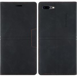 Coque Iphone 8 Plus/7 Plus, Etui Iphone 8 Plus/Iphone 7 Plus (5,5 Pouces) [Magntique] Tpu Antichoc Housse Cuir En Cuir Pu [Fentes Pour Cartes] [Etui Rabat] [Pochette De Portefeuille] (Noir)