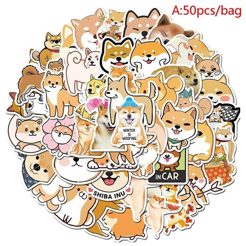 Autocollants Animaux Chien Corgi, 50 Pièces/Paquet, Étiquette Étanche En Pvc, Mignon, Graffiti, Jouets Pour Enfants, Skateboard, Bagages, Guitare