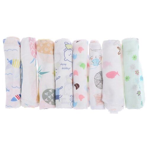 Mouchoir Carré En Coton Pour Bébé, Serviette À Motifs De Fruits, Dessin Animé, Mousseline Lavée, Lingette Pour Le Visage, 1 Pièce