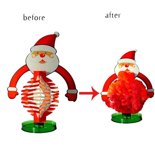 Arbre de noël en papier en croissance, père noël, fleur créative, magique, coloré, arbre en croissance, jouet, cadeau de noël