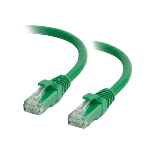 C2G Cat5e Booted Unshielded (UTP) Network Patch Cable - Cordon de raccordement - RJ-45 (M) pour RJ-45 (M) - 1 m - UTP - CAT 5e - moulé, sans crochet, bloqué - vert