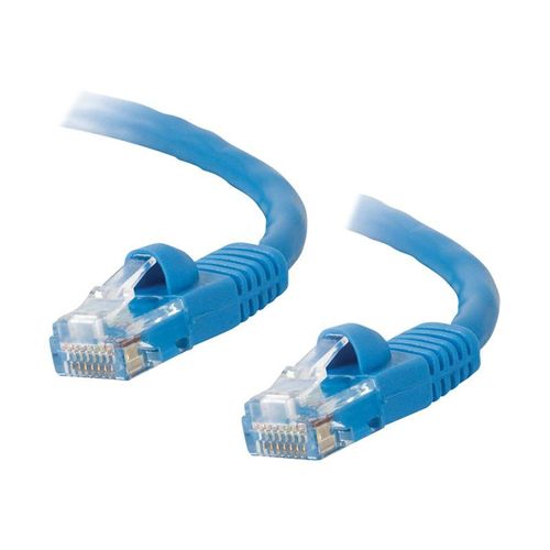 C2G Cat5e Booted Unshielded (UTP) Network Patch Cable - Cordon de raccordement - RJ-45 (M) pour RJ-45 (M) - 1 m - UTP - CAT 5e - moulé, sans crochet, bloqué - bleu