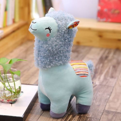 Peluche Animaux À Rayures Souriantes De 25cm, Alpaga Lama, Jouet Pour Enfants, Cadeaux D'Anniversaire, Nouveauté