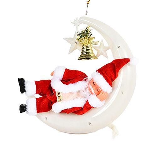 Jouet électrique avec musique pour père noël, ronflement, cadeaux de noël, lumineux, décoration, artisanat, ornements de bureau