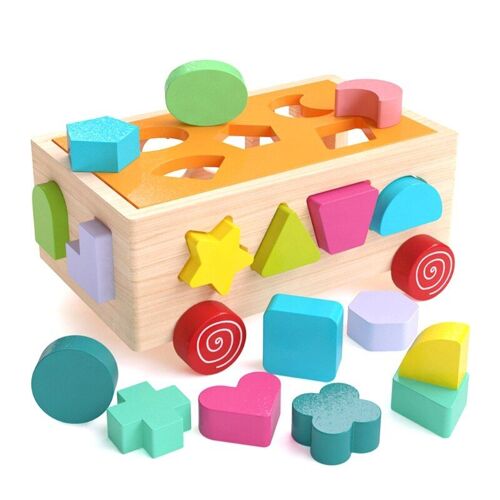 Jeu De Blocs De Construction En Bois, Jouet De Tri, Pour Le Développement Du Cerveau Des Bébés, Cadeau Éducatif Préscolaire Pour Les Tout-Petits