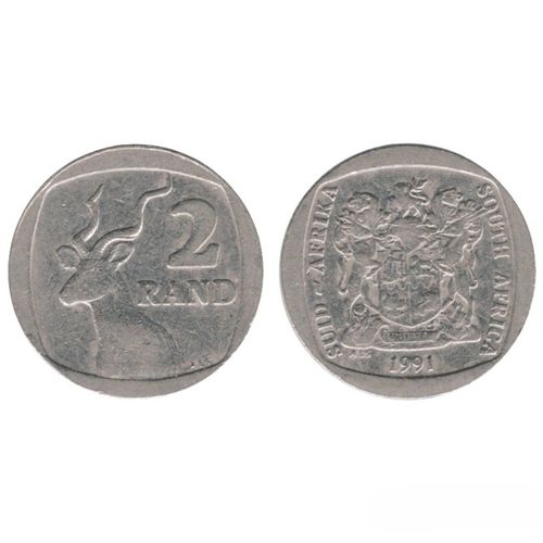 Monnaie 2 Rand Afrique Du Sud 1991