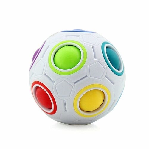 Balle sphérique arc-en-ciel pour enfants, jouet magique, coloré, Puzzle éducatif, cadeau pour bébé