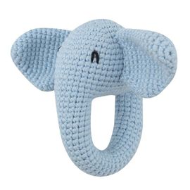 5 Poupées Adorables En Forme D'Éléphant Pour Bébé, Hochets À Main Au Crochet, Fournitures De Canapé, Sucette En Coton Pour Nourrissons