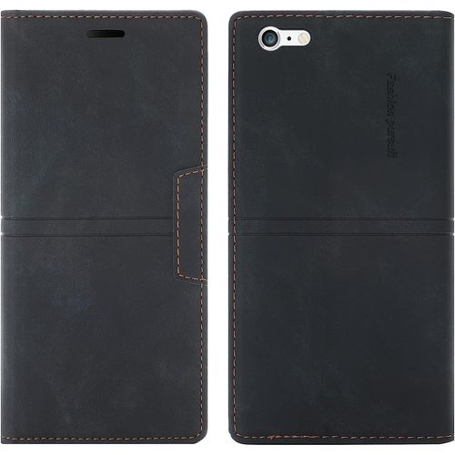 Coque Iphone 6s/6, Etui Iphone 6s/Iphone 6 (4,7 Pouces) [Magntique] Tpu Antichoc Housse Cuir Premium En Cuir Pu [Fentes Pour Cartes] [Etui Rabat] [Pochette De Portefeuille] Flip Case (Noir)