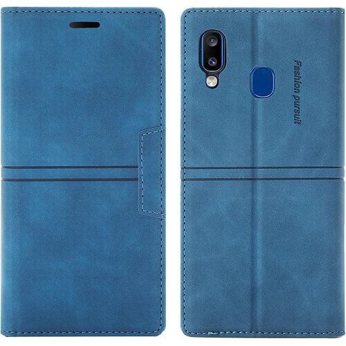 Coque Vivo Y11/Y12/Y15/Y17/Y3/Y3s, Protection Etui [Magntique] Tpu Antichoc Housse Cuir Premium En Cuir Pu [Fentes Pour Cartes] [Etui Rabat] [Pochette De Portefeuille] Flip Case (Bleu)