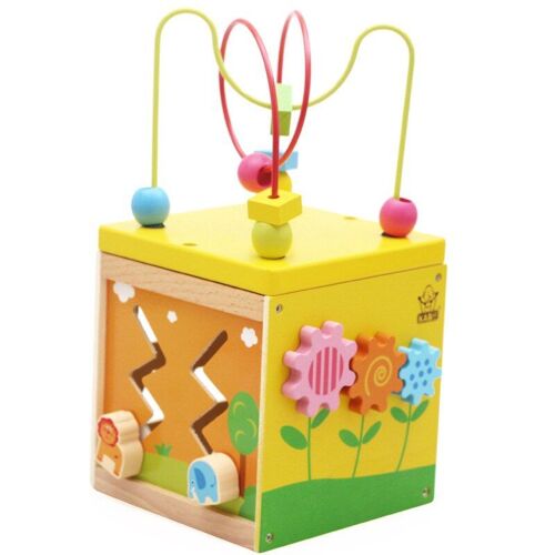 Galerie De Jouets Multifonctions 5 En 1 Pour Bébé, Nouvelle Collection De Mini Boîte De Perles/Horloge/Équipement, Jouets En Bois, Cadeau D'anniversaire Éducatif Pour Bébé
