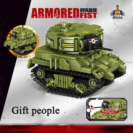 Réservoir Militaire Série Puzzle Blocs De Construction Garçons Assemblage 8 Jouets 6-12 Ans Véhicules Blindés 7 Cadeaux Pour Enfants