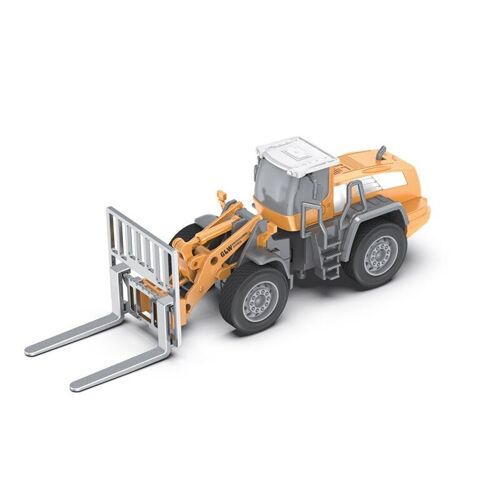 Bulldozer Voiture + Rouleau Compresseur D'Ingénierie + Chariot Élévateur + Chargeur De Pelle Tête En Alliage 1:55 Véhicule Simulé Jouets Cadeau Éducatif