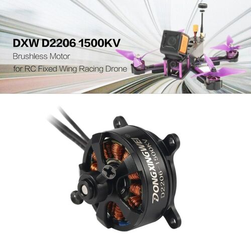 Moteur Sans Balais 920/1500kv 3-4s 6mm, Pour Drone À Aile Fixe Rc Fpv, Avion, Hélice 12x6-Générique
