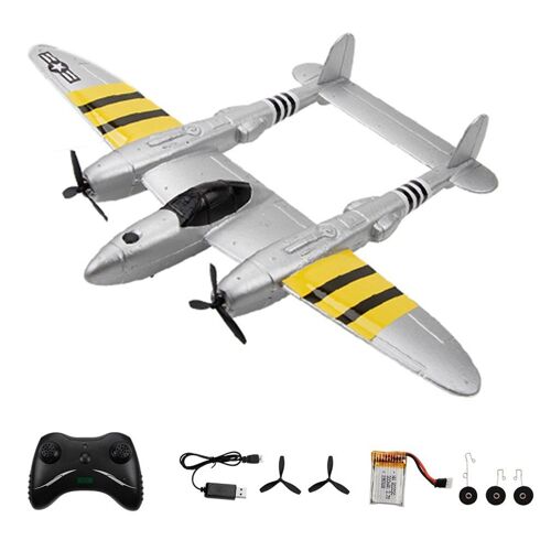 Avion Radiocommandé Fx816 P38 À Ailes Fixes, 2.4g, Simulation De Chasse Rc, Modèle D'avion, Jouet, Drone De Vol En Plein Air-Générique