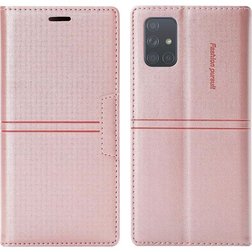 Coque Samsung Galaxy A51 4g, Etui Portefeuille Samsung A51 4g [Magntique] Tpu Antichoc Housse Cuir Pour Samsung A51 4g [Fentes Pour Cartes] [Etui Rabat] Flip Case Pour Samsung A51 4g (Rose)