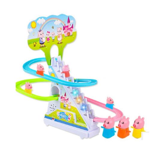 Jouets Pour Enfants, Voitures Électriques, Escaliers, Escalade, Puzzle Pingouin, Glissade Avec Musique, Assemblage De Puzzle Léger, Cadeaux De Noël