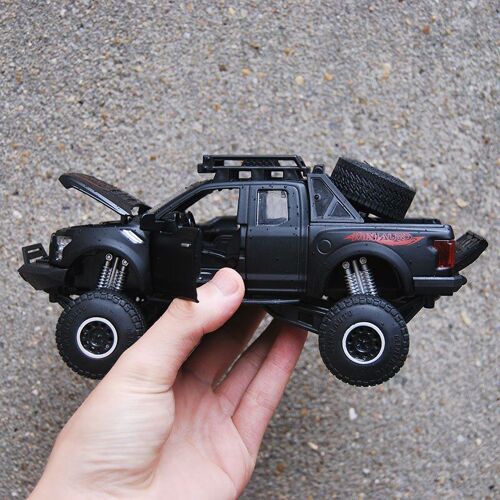 Collection De Modèles De Véhicules En Alliage Moulé Sous Pression, Pour Ford F-150 Pick-Up, Avec Son Et Lumière, Monster Truck, Conduite, Jouets De Loisirs, Cadeau