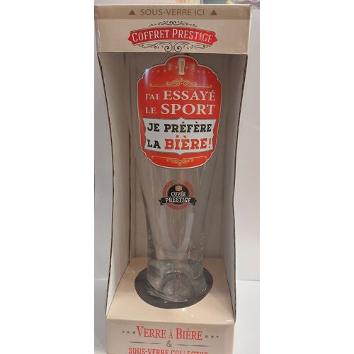 Verre A Biere Plus Sous Verre Jj'ai Essaye Le Sport Je Prefere La Biere