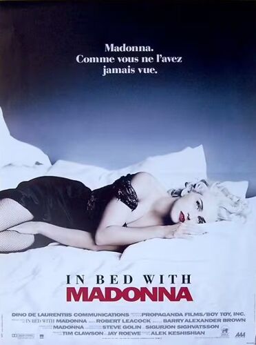 In Bed With Madonna - Affiche Originale De Cinéma - Format 40x60 Cm - De Alek Keshishian Avec Madonna, Pedro Almodóvar, Antonio Banderas, Warren Beatty, Sandra Bernhard, Luis Camacho - Année 1991
