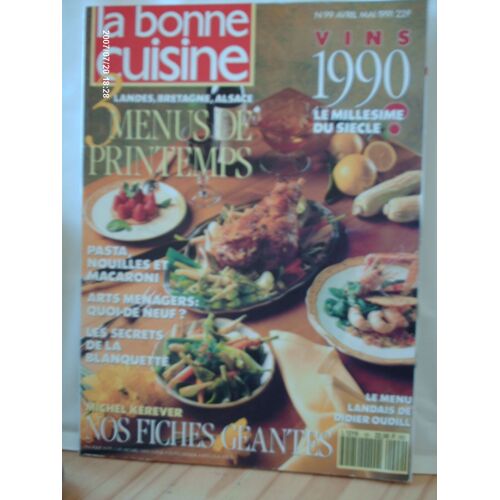 La Bonne Cuisine  N° 99 : Menus De Printemps