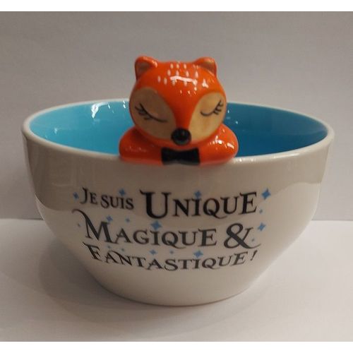 Bol Ceramique Relief Ecureuil Je Suis Unique