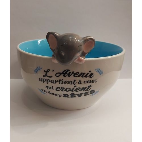 Bol Ceramique Relief Elephant L'avenir