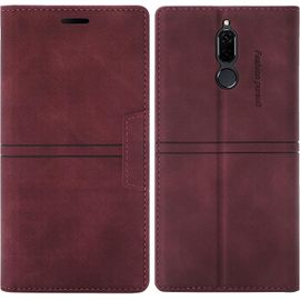 Coque Huawei Mate 10 Lite, Etui Portefeuille Huawei Mate 10 Lite [Magntique] Tpu Antichoc Housse Cuir Premium En Cuir Pu [Fentes Pour Cartes] [Etui Rabat] [Pochette De Portefeuille] (Rouge)