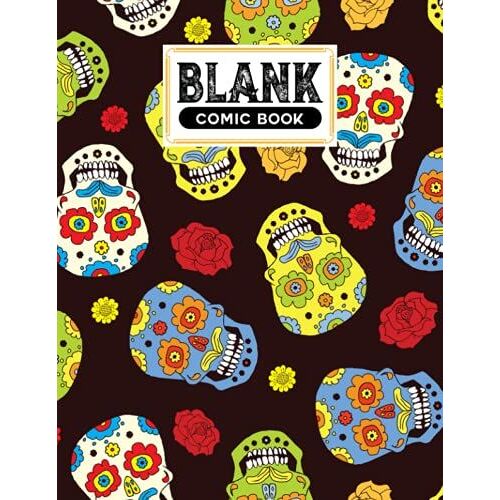 Blank Comic Book: Skull Cover Blank Comic Book, Create Your Own Story, Journal, Notebook, Sketchbook For Kids And Adults, 120 Pages - Size 8.5" X 11" Notebook By Magdalena Reimann