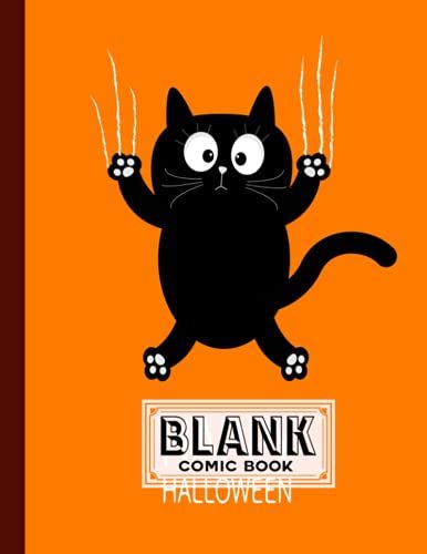 Blank Comic Book: Black Cats Cover Blank Comic Book, Create Your Own Story, Journal, Notebook, Sketchbook For Kids And Adults, 120 Pages - Size 8.5" X 11" Notebook By Tamara Bertram