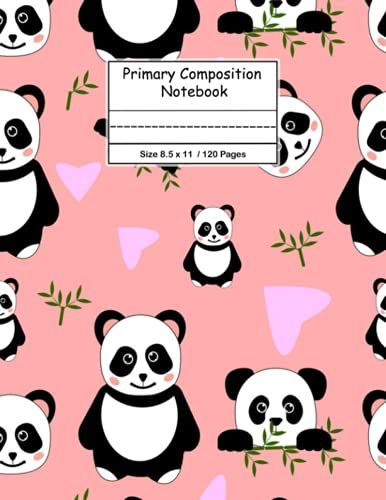 Primary Composition Notebook: Panda, Grades K-2 Kindergarten Writing Journal, Panda Lovers (Draw & Write Exercise Books).