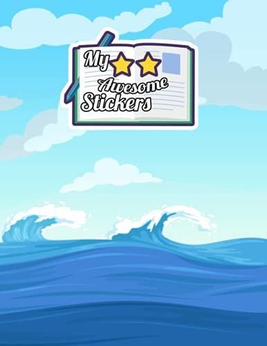 Sticker Album: Funny Ocean Blank Sticker Book For Girls 4-8, Big Sticker Collection, Cute Ocean.