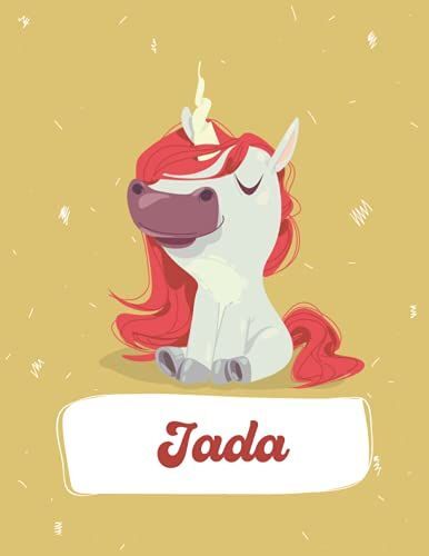 Jada: Unicorn Notebook Personal Name Wide Lined Rule Paper | Notebook The Notebook For Writing Journal Or Diary Women & Girls Gift For Birthday, For Student | 162 Pages Size 8.5x11inch