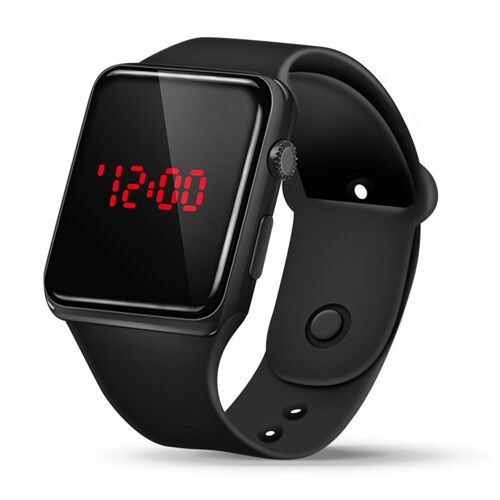 Montre De Sport Pour Femmes Et Hommes, Numérique Électronique Led, Mode Décontractée Simple Silicone, Horloge Électronique