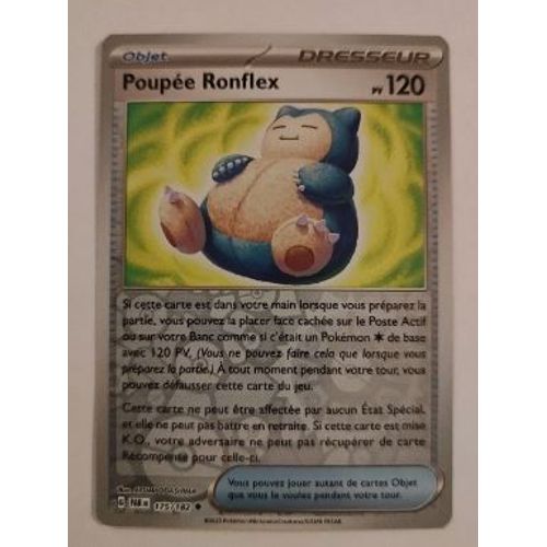 Pokemon Poupee Ronflex Reverse 175 / 182 Faille Paradoxe Ev04