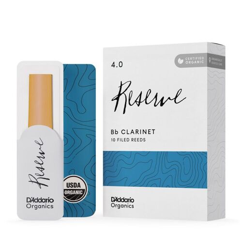 D'addario - 10 Anches Clarinette Si Bémol Organic Reserve, Force 4