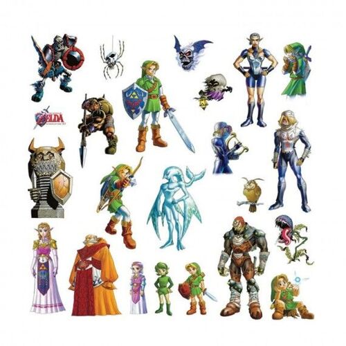 Stickers Muraux Nintendo Moyens - Zelda Ocarina Of Time 3d 18x20cm