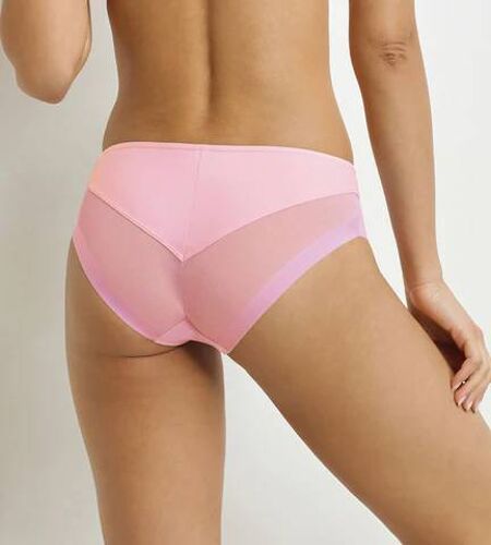 DIM Culotte femme semi-transparente Rose Fleuri Dim Generous